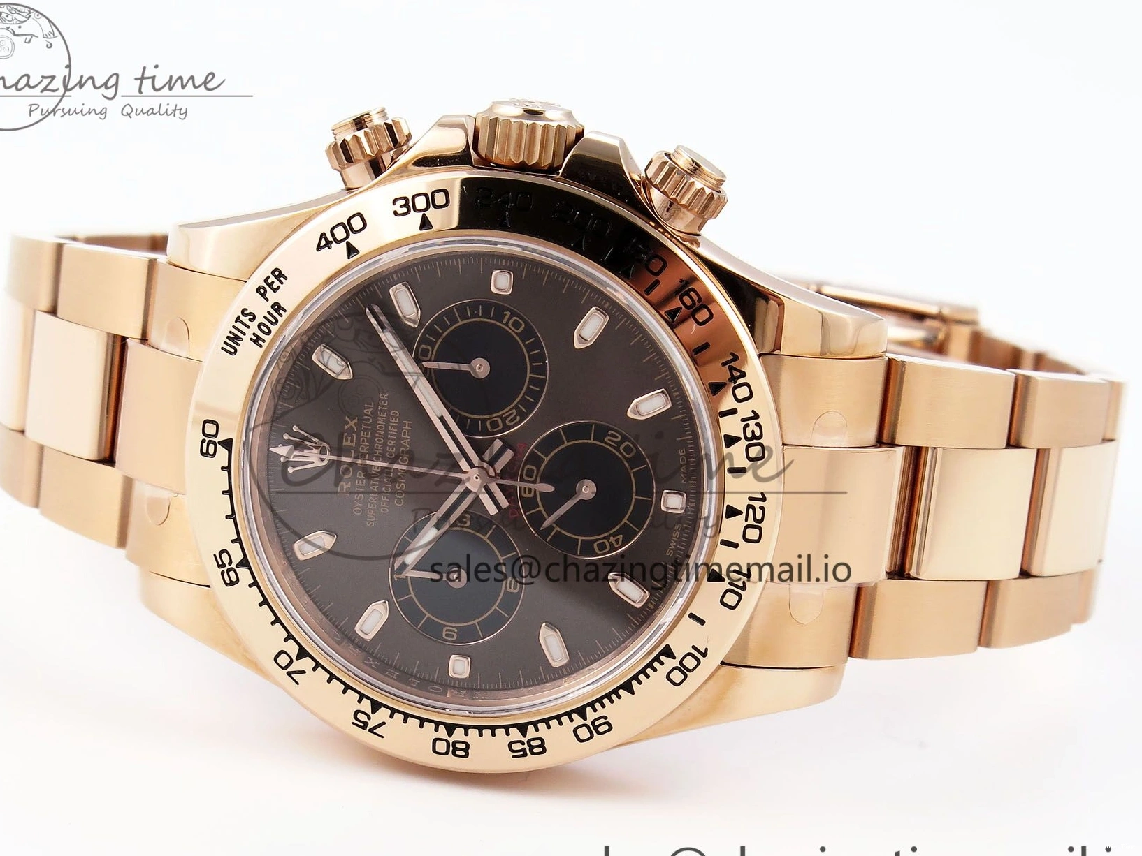 MiroTime 0302 Daytona 116505 KING 1:1 Best Edition Chocolate Dial on RG Bracelet SH OdorResistant 1932